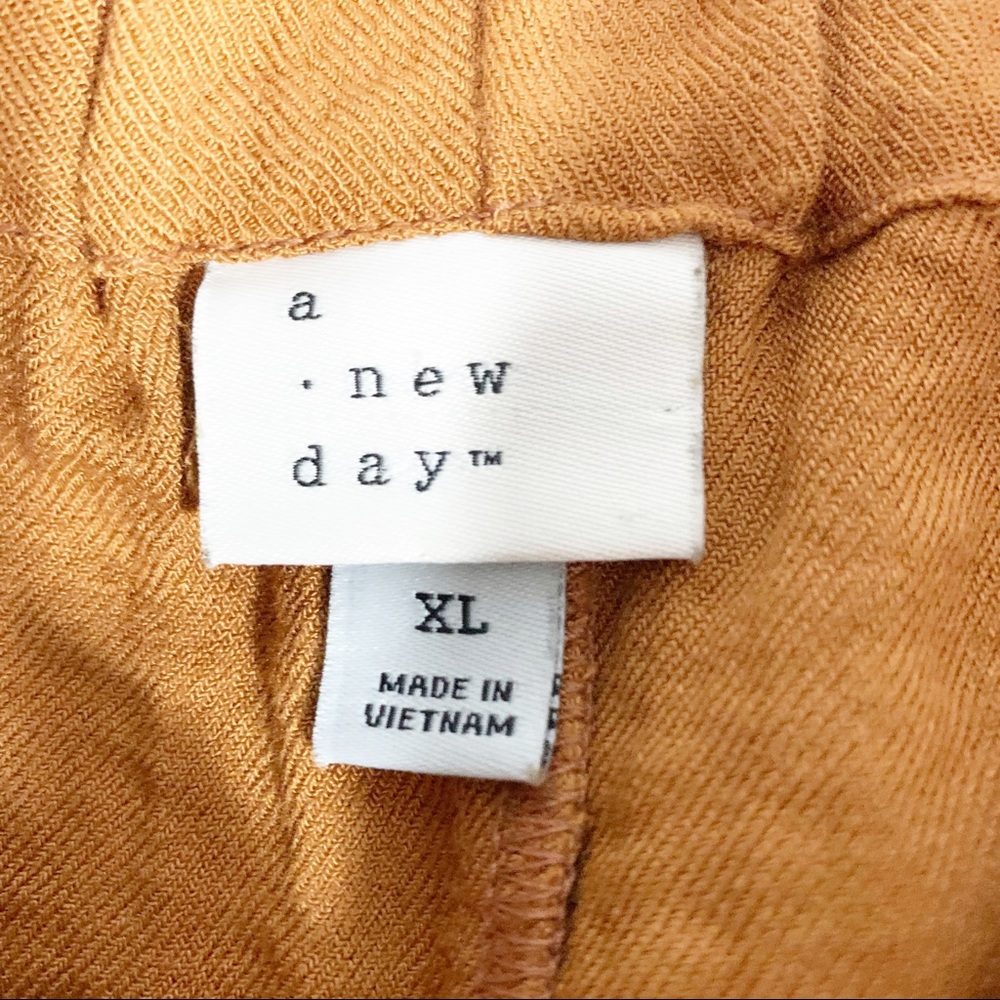 a new day Paper Bag Self Tie High Waisted Rayon Blend Shorts Burnt Orange - Picture 8 of 13
